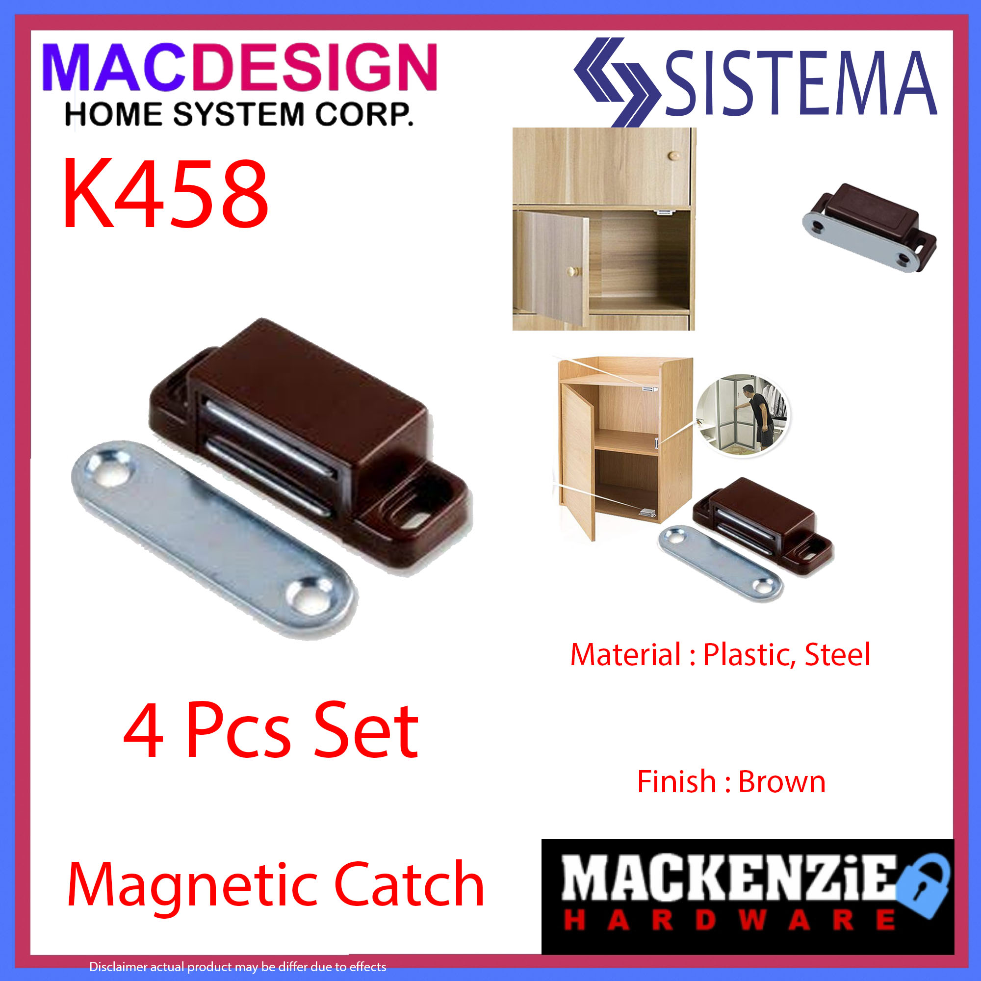 Push Door Opener 4 Pieces Closer Force Open The