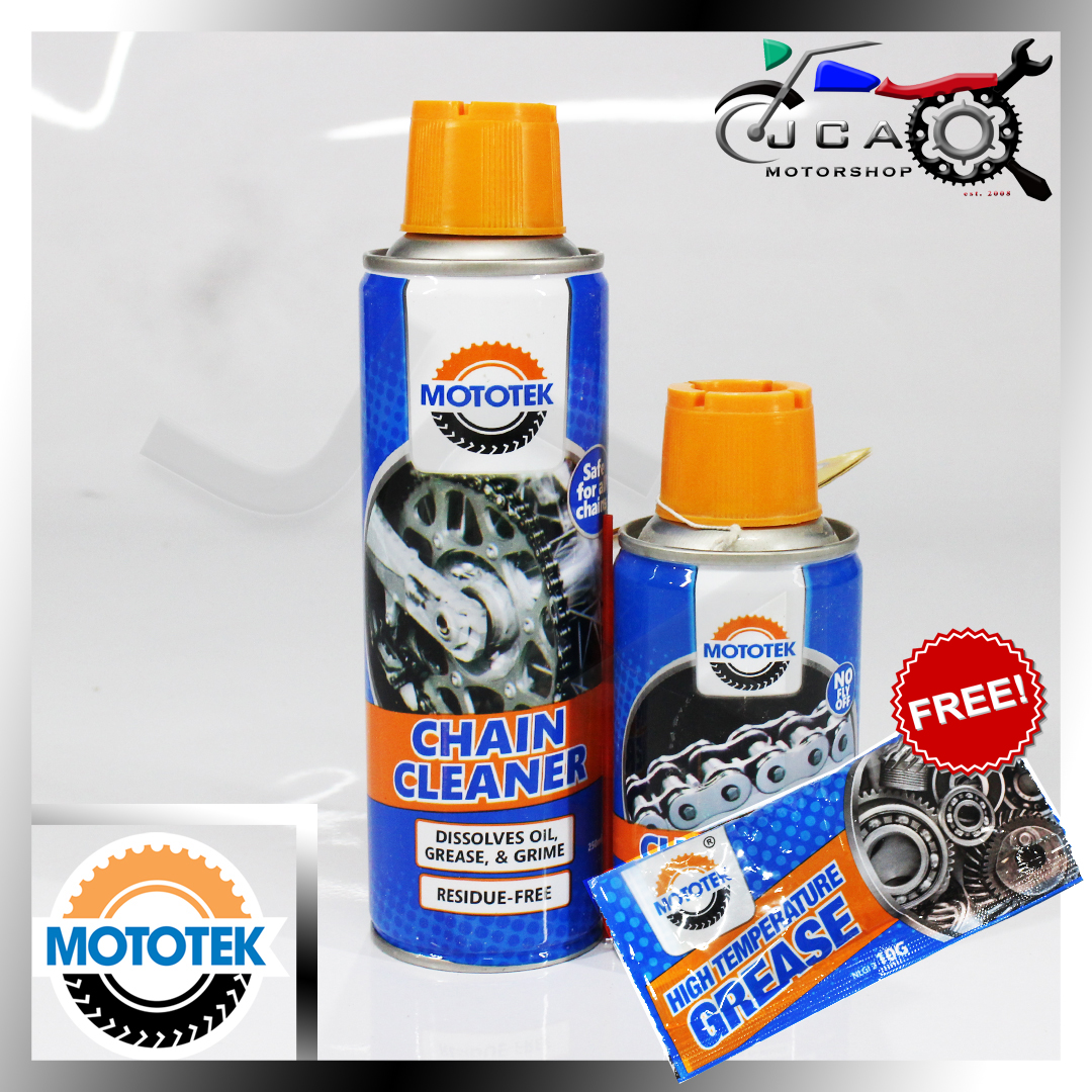 ORIGINAL MOTOTEK CHAIN LUBE AND CHAIN CLEANER WITH FREE MOTOTEK HIGH TEMP  SYNTHETIC GREASE