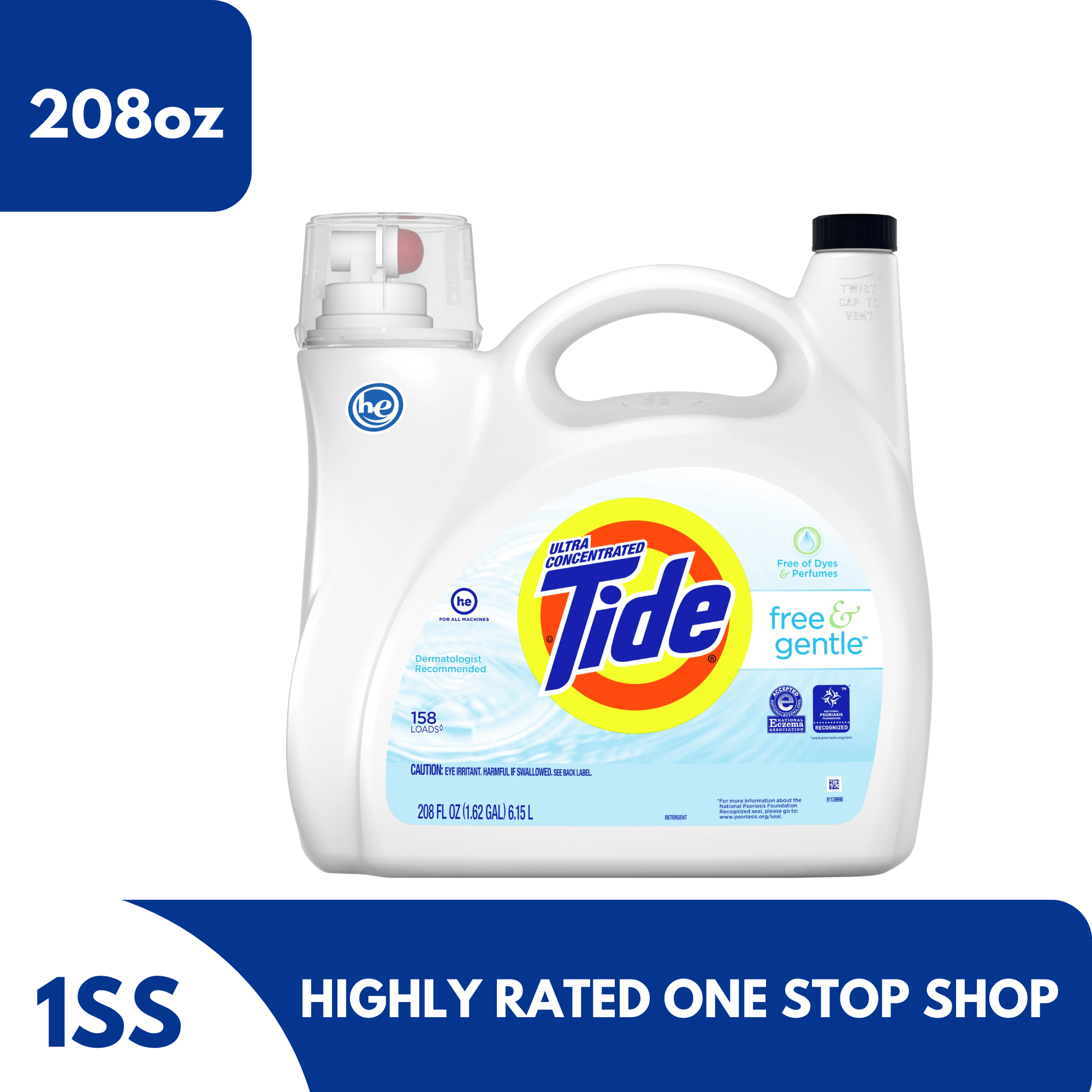 Tide Free & Gentle Liquid Detergent, 208oz (6.15Liters) Lazada PH