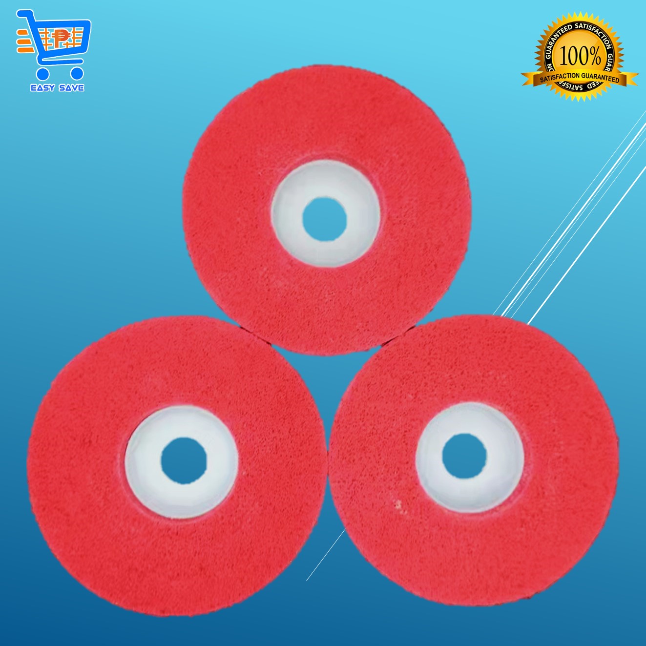 4" NYLON FIBER BUFFING POLISHING WHEEL SANDING ABRASIVE DISC RED