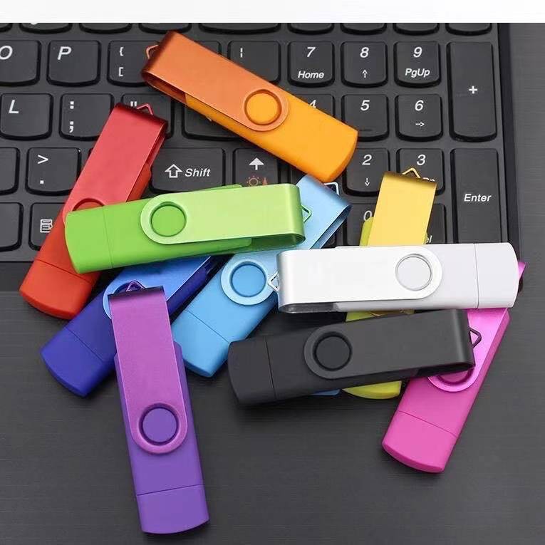 Metal OTG Micro USB to USB Flash Drive Pen Drive Memory Stick for