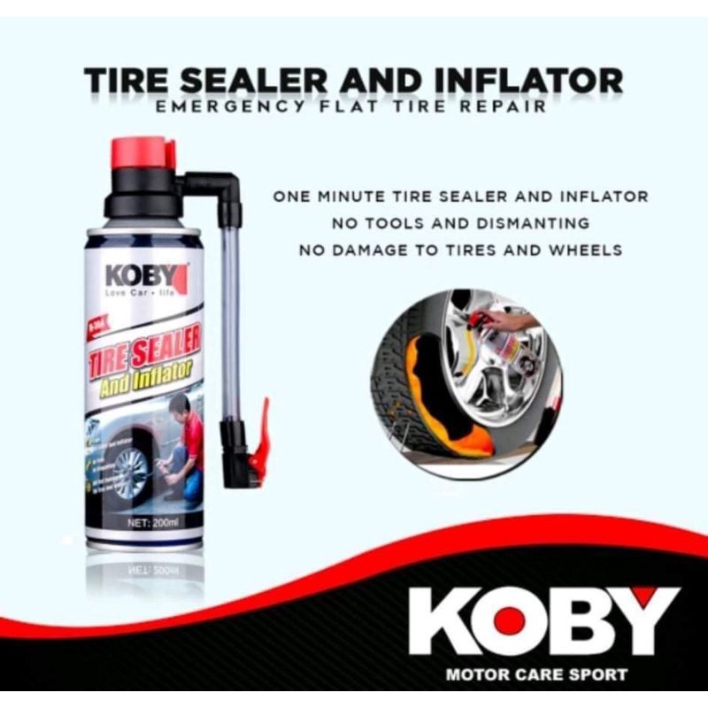 Knight Motorcycle Motors Car Koby Tyre Sealant 500ml Tire Sealer And ...