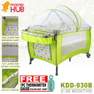 ​​Phoenix Hub KDD-930B Baby Crib Nursery Playpen Portable and Foldable Play Yard