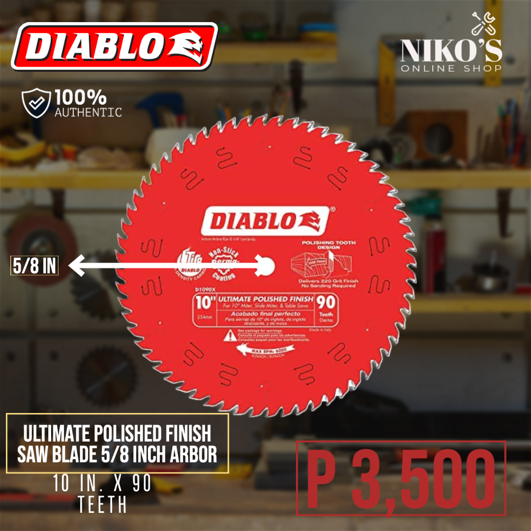 Diablo by freud 10 in. x 90-Teeth Ultimate Polished Finish Saw Blade 5/8  inch arbor Lazada PH