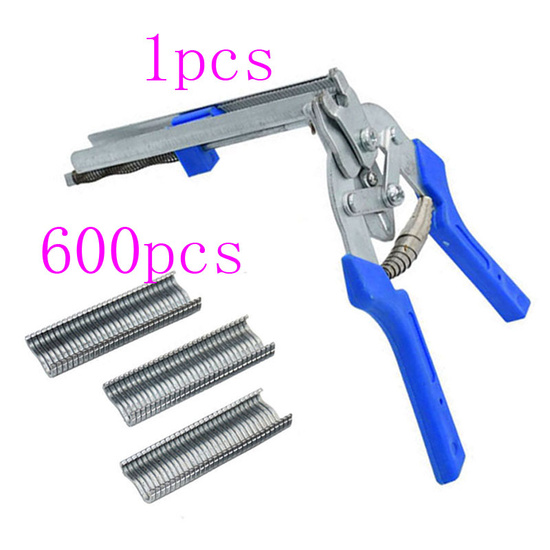 Hog Ring Plier 600pcs M Clips Staples Chicken Mesh Cage Wire Fencing ...