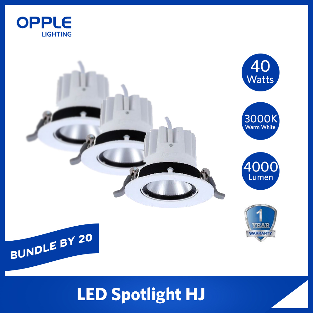 OPPLE LED Spotlight Grid HJ 40watts Warm White BUNDLE Spot light Angle