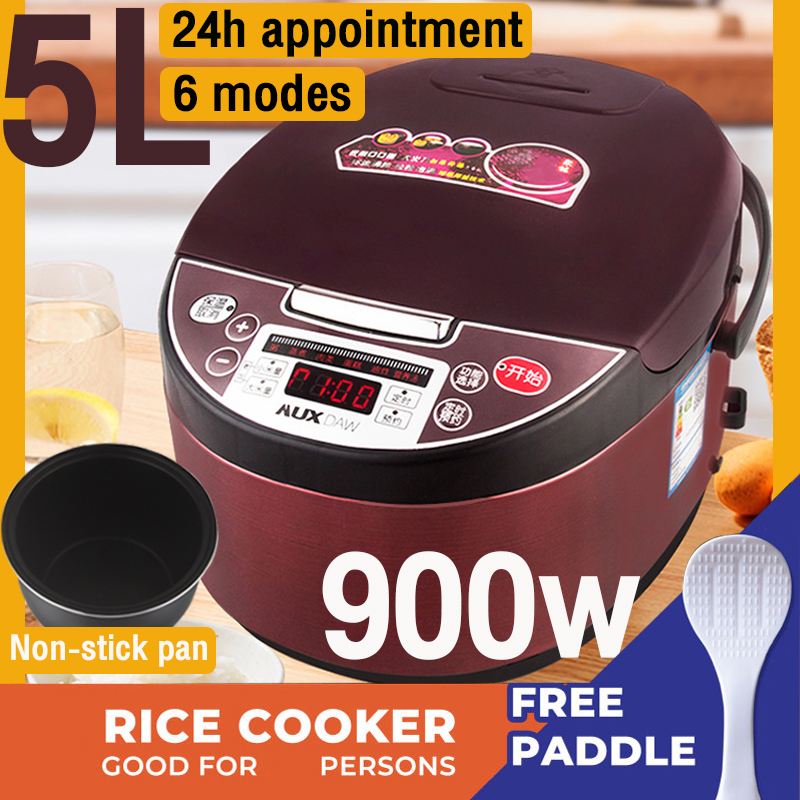 5L Stainless Steel Rice Cooker w/ Steamer 10 Cups 900W 610