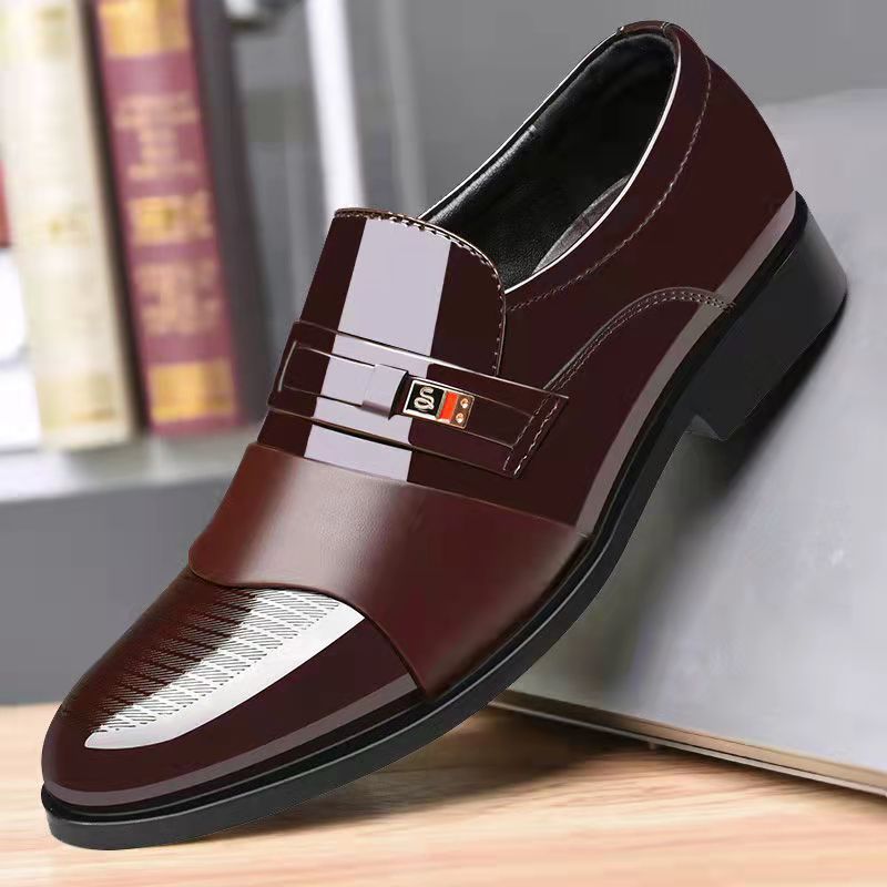 Leather on sale shoes lazada