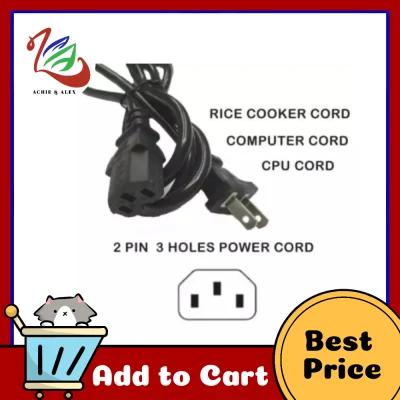 Achie&Alex# NSS AC Power Cord 3 Pin Plug 1.5m for CPU Monitor Rice Cooker