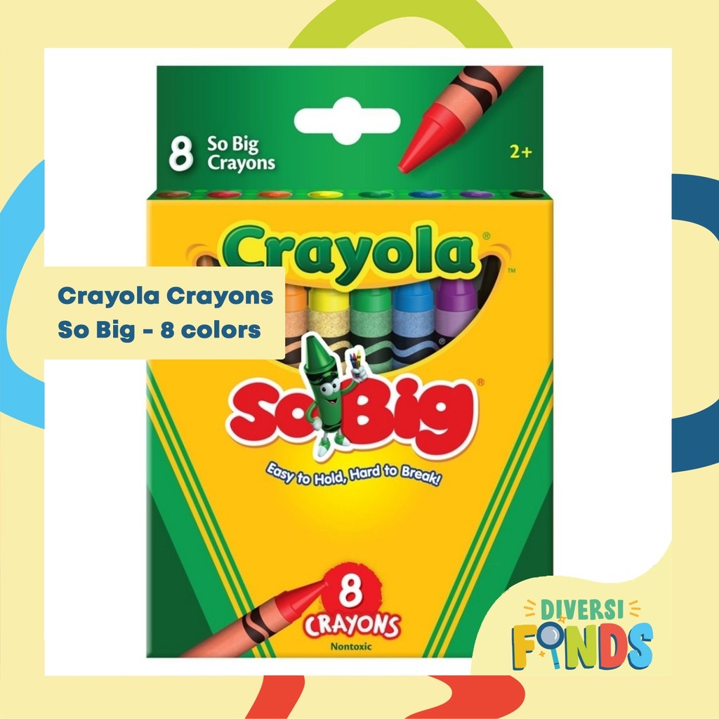 Crayola So BIG crayons 8's Jumbo Perfect for kids Crayons Lazada PH