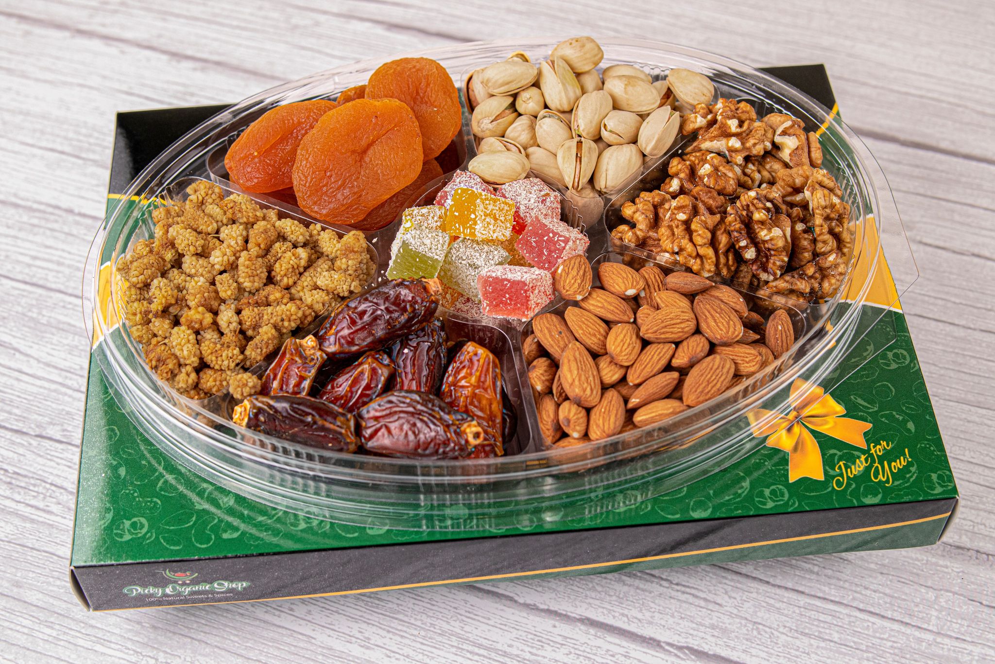 7 Section Dried Fruit & Nut Tray - Large Platter • Dried Fruit