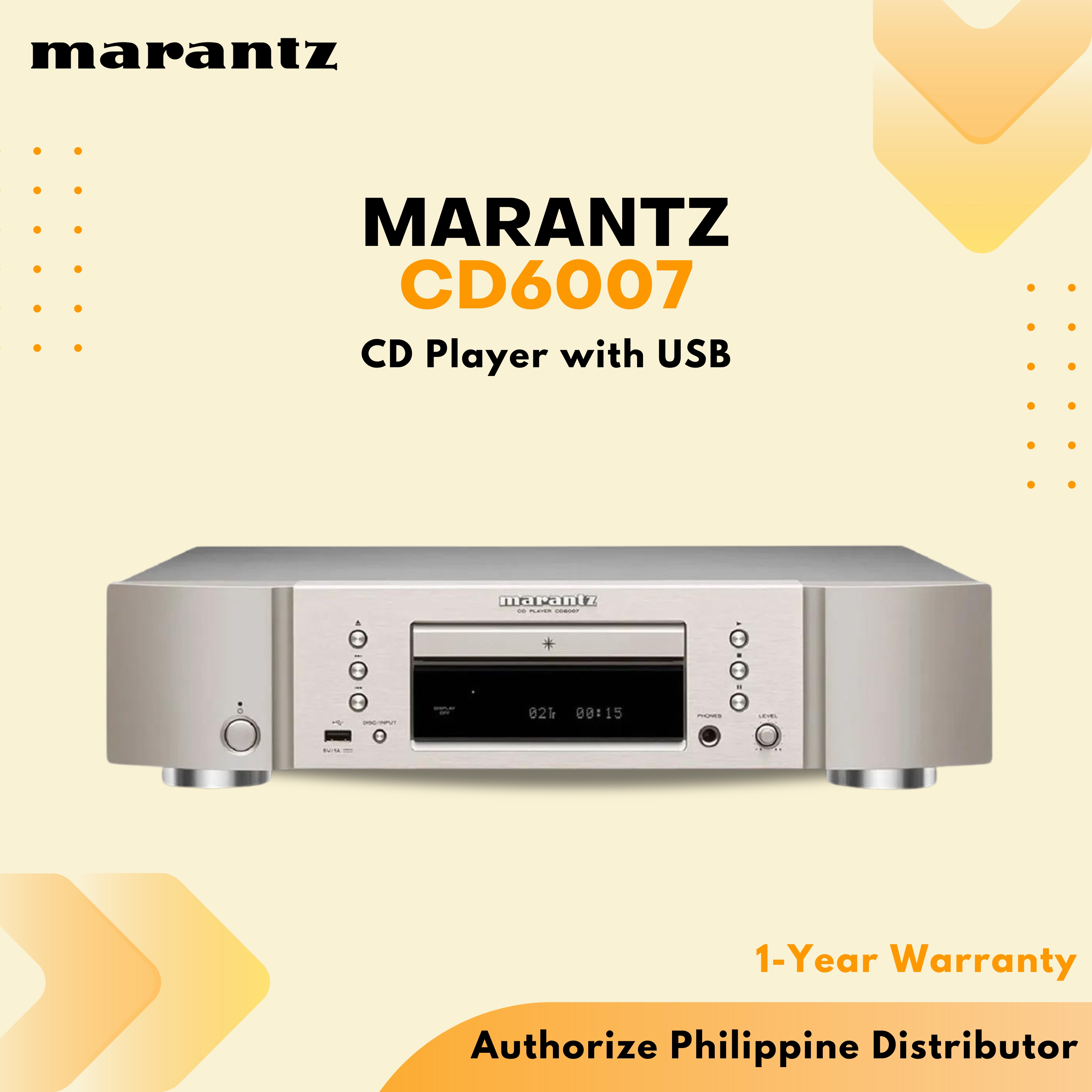 Marantz CD6007 Single-disc CD player with USB port for thumb