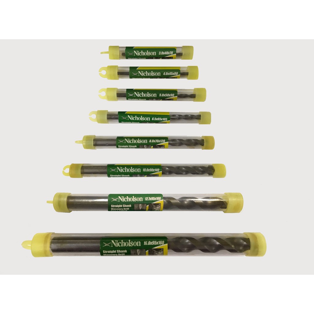 Nicholson Masonry Drill Bit 18 3 mm, 532 4 mm, 3 5 mm Lazada PH