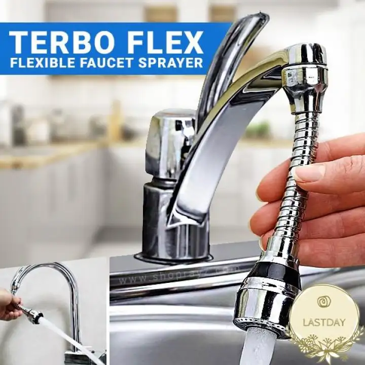 Turbo 360 Flex Sink Faucet Sprayer Flexible Kitchen Double Swivel