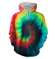 rainbow spiral tie dye hoodie