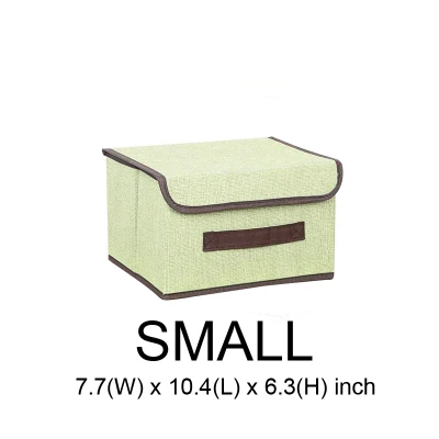 SMALL Foldable Storage Box with Lids, Foldable Fabric Storage Organizer Bins