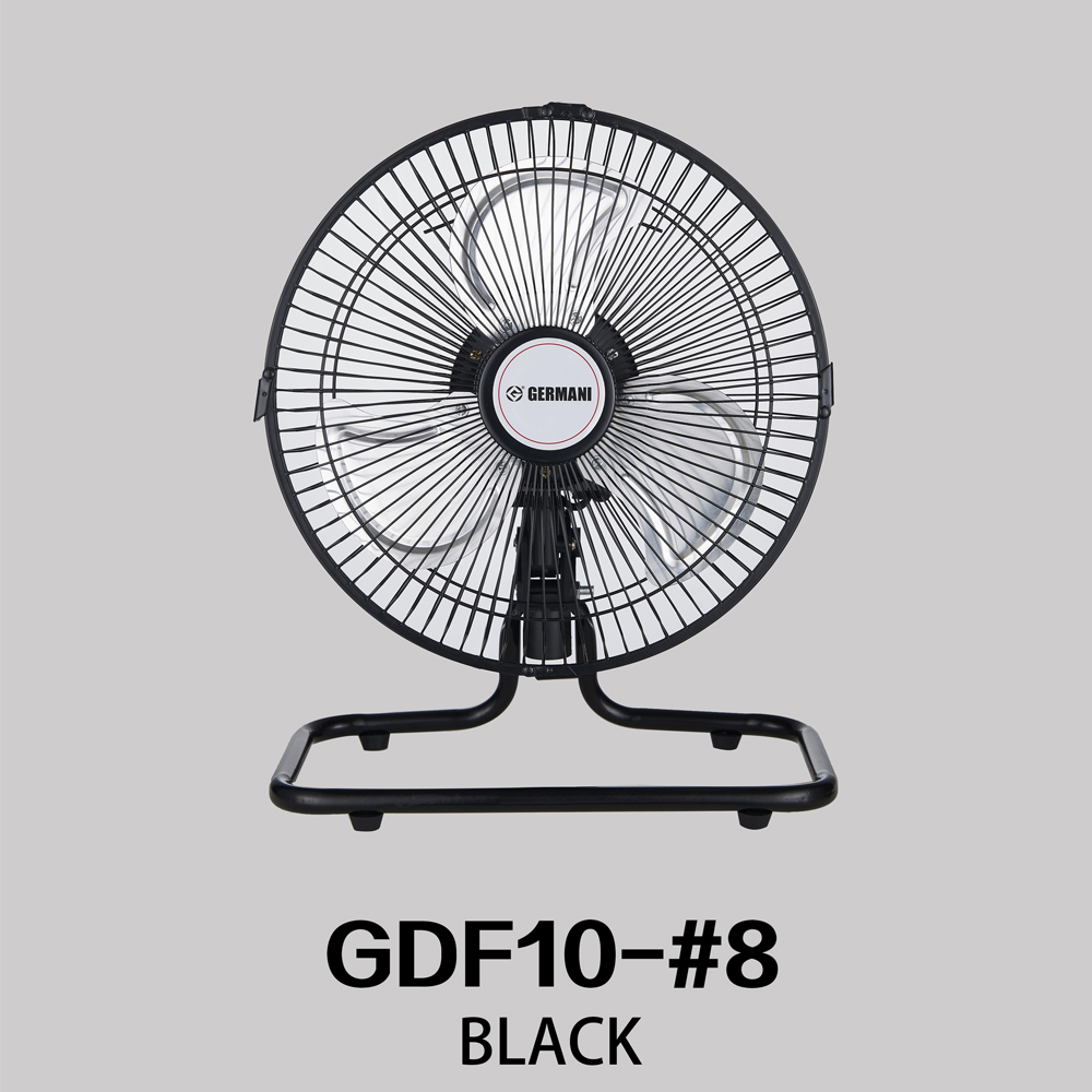 Germani Quality 10” Industrial Floor Fan (35W) Aluminum Metal Blade