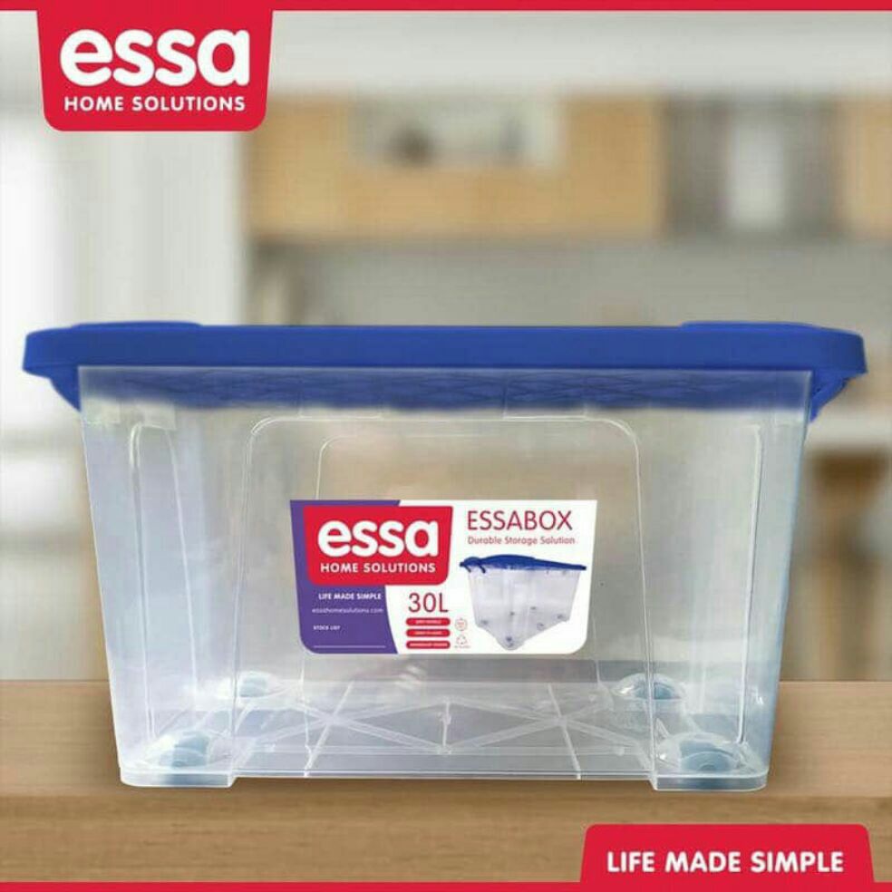 Storage Box 30 Liters ( Plastic Organizer, Transparent Container)Essa