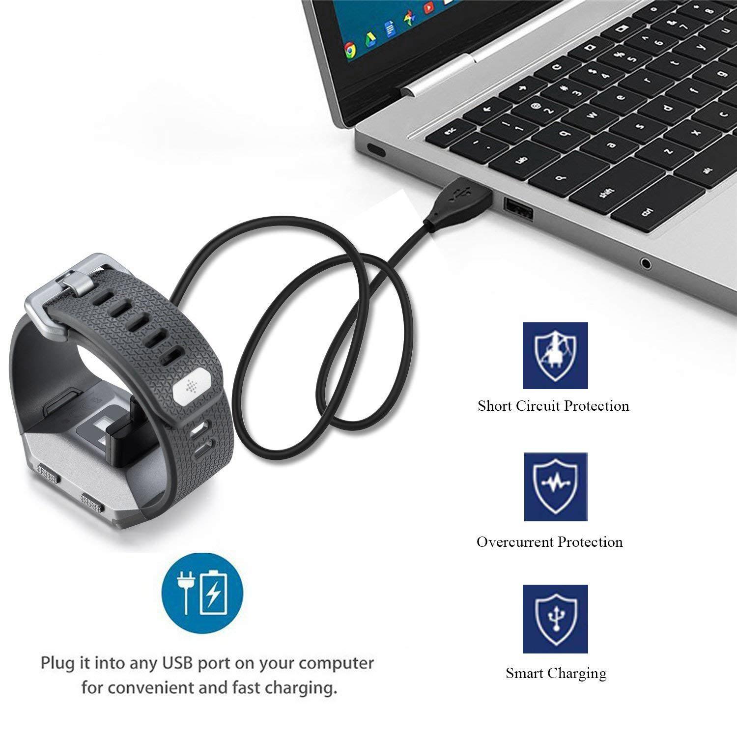 TECHGEAR USB Charging Cable Compatible With Fitbit Ionic - Power Data Sync And Charging Cable Replacement Cable Smart Watch Charger Cable - View #12