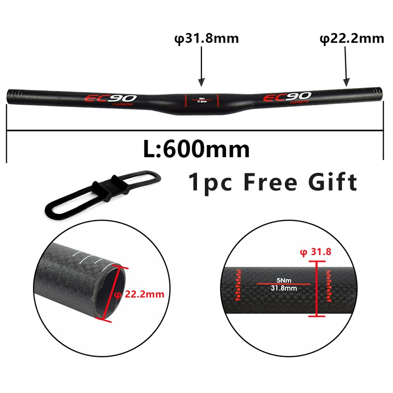 【on Hand】EC90 Bike Handle Bar Full Carbon Fiber Straight Bicycle