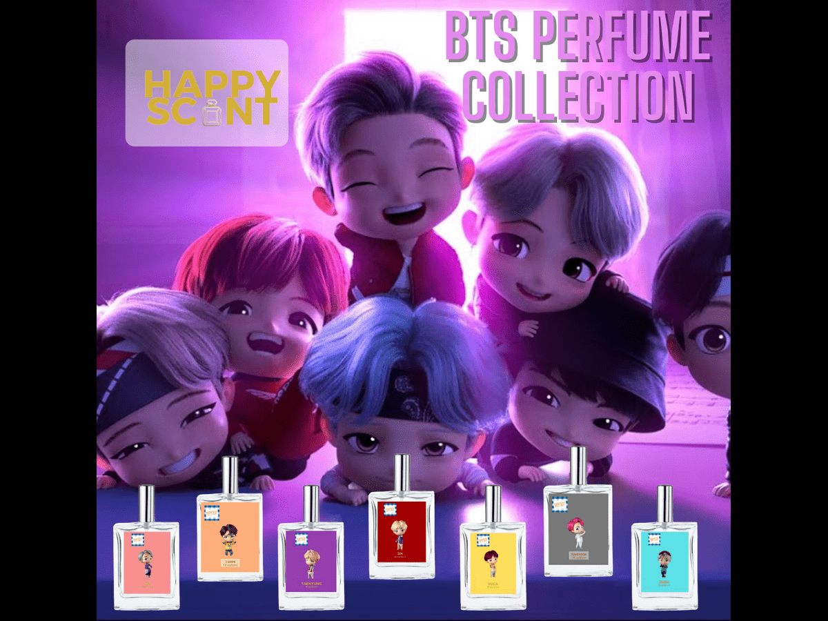 P Happy Scent Kpop Bts Exo Blackpink Twice 30ml Perfume Collection For Women Men Long Lasting Scent Not Merch Album Outfit For Girls Poster Headband Clothes Hanger Lamp T Shirt Photocards Pillows