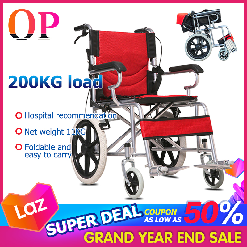 Adult Folding Wheelchair Standard Portable Heavyduty Hand Push