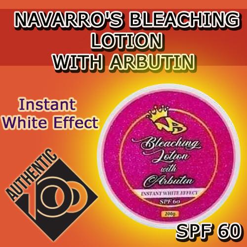 Navarro's Bleaching Lotion Spf 60 200g with Arbutin Instant Whitening