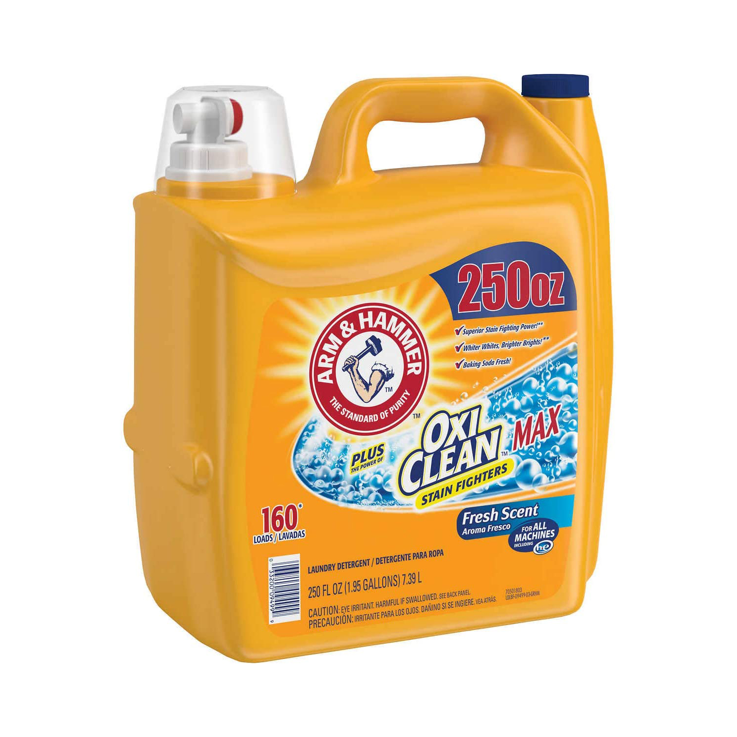 Arm & Hammer Plus OxiClean Max HE Liquid Laundry Detergent, Fresh Scent