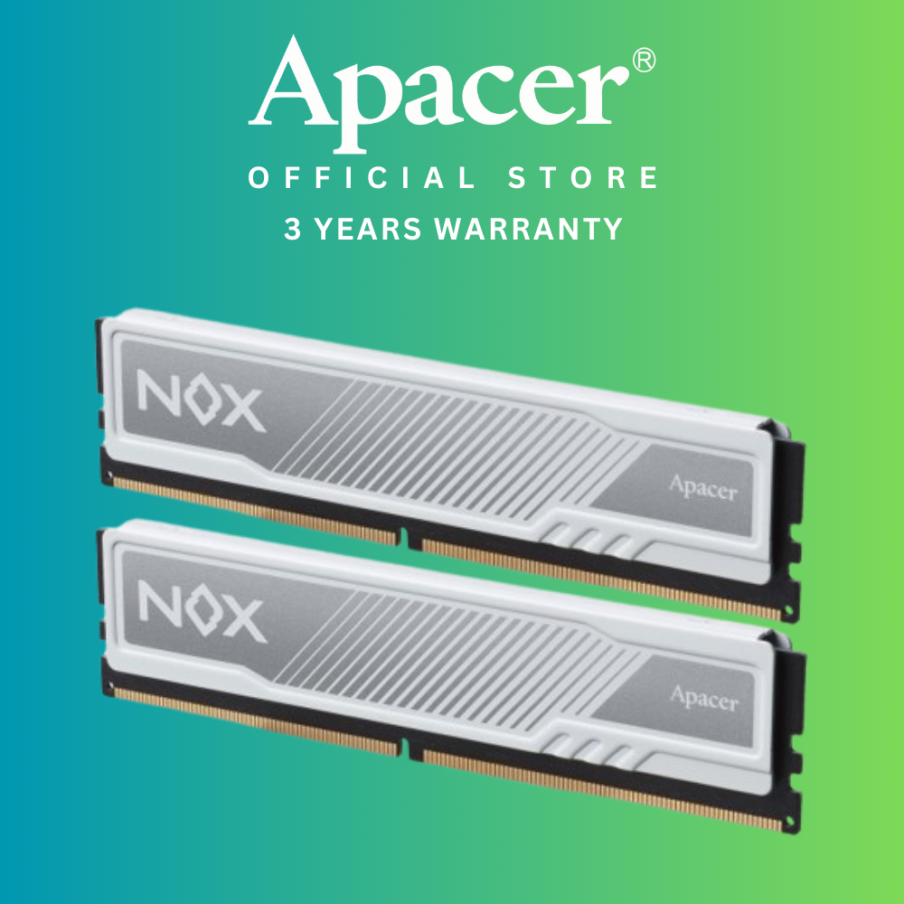 Apacer NOX White 16GB (2x8GB) DDR4-3600Mhz Gaming Module Memory