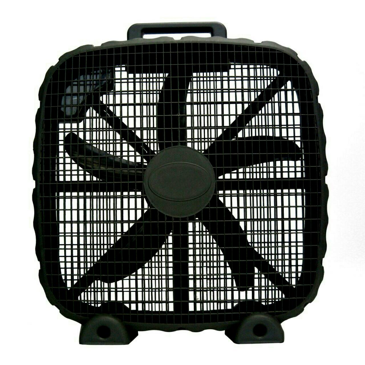 Utilitech 20-in 120-Volt 3-Speed Indoor Black Box Fan In, 58% OFF