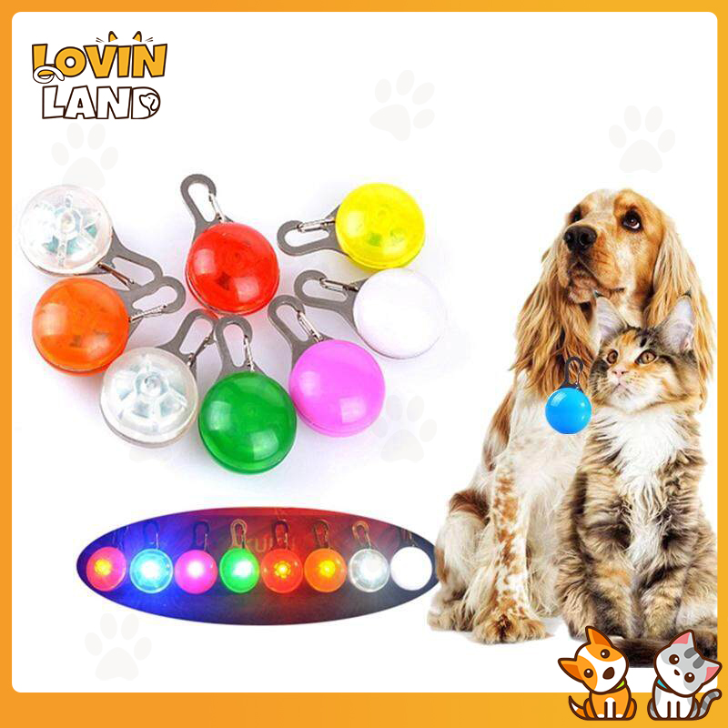 Lovinland 1 Cái LED Đai Cổ Chó Cưng Dễ Thương Mặt Dây Chuyền An Toàn Ban
