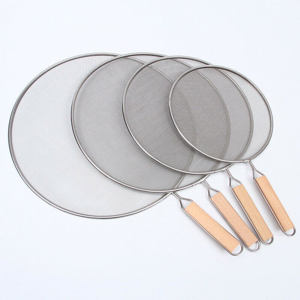 WASTELAND BEAUTY Splatter Guard Durable Stainless-Steel Frying Pan ...