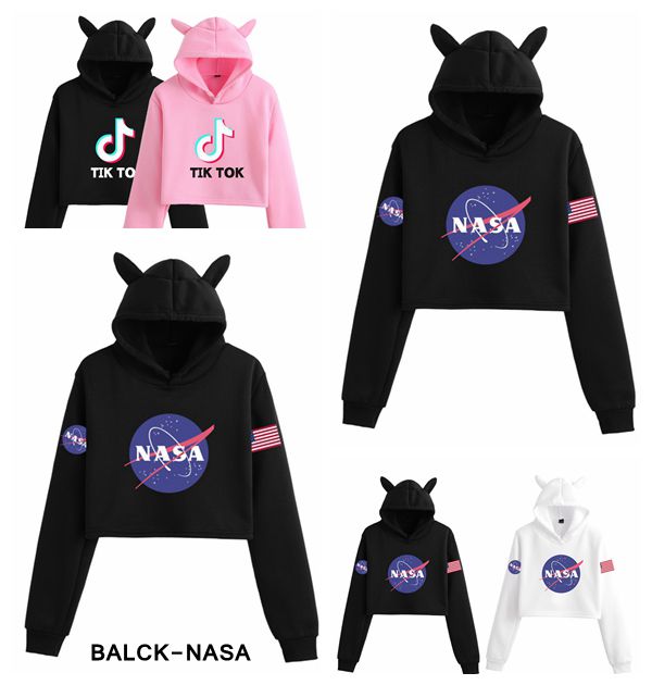 nasa hoodie crop top