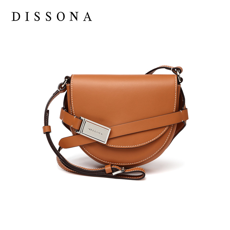 Dissona Bag Summer2021 Same Style with Mall Shoulder Bag Saddle Bag Retro  Bags Genuine Leather Messenger Bag Women's Bag