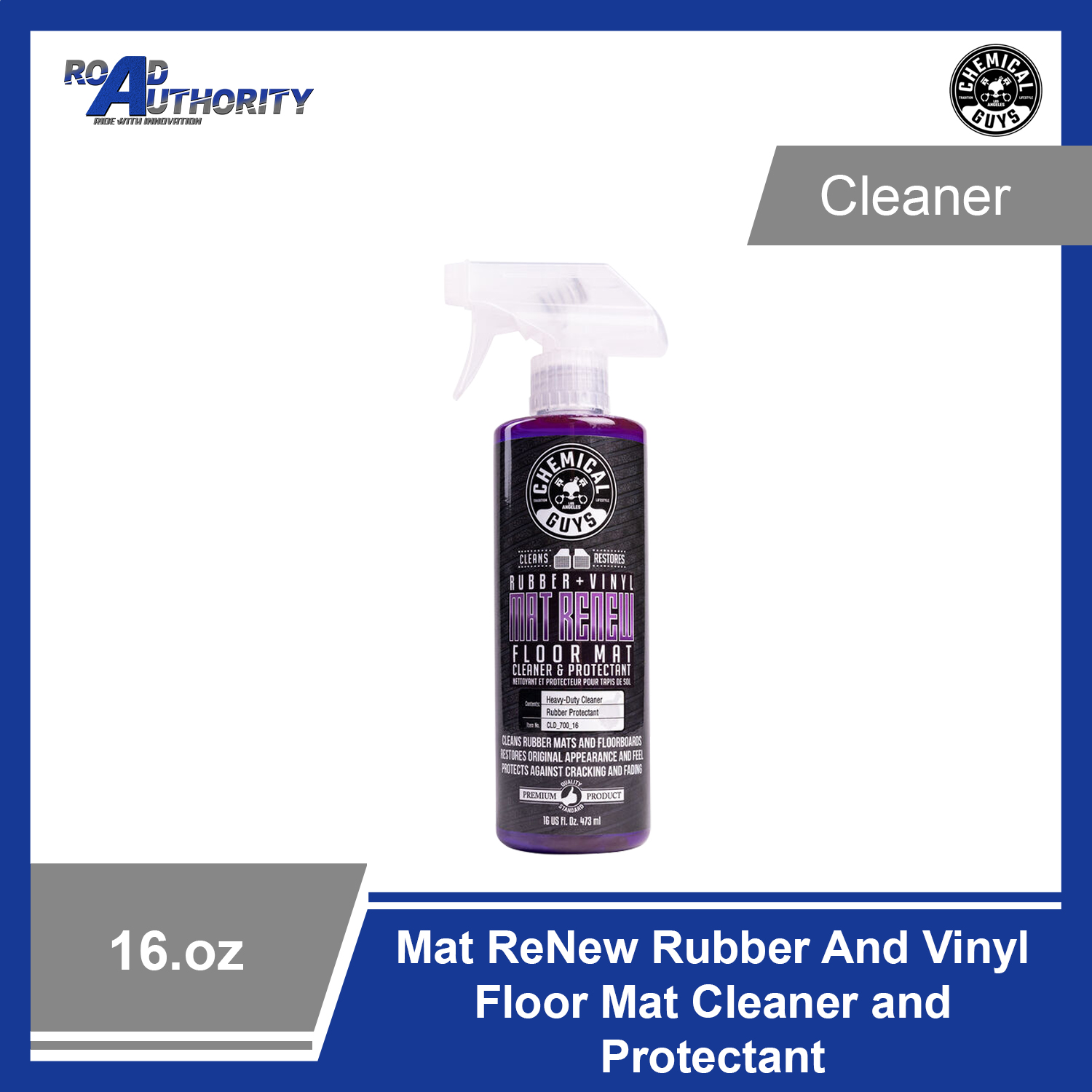 Chemical Guys Mat ReNew Rubber + Vinyl Floor Mat Cleaner and Protectant (16  oz)