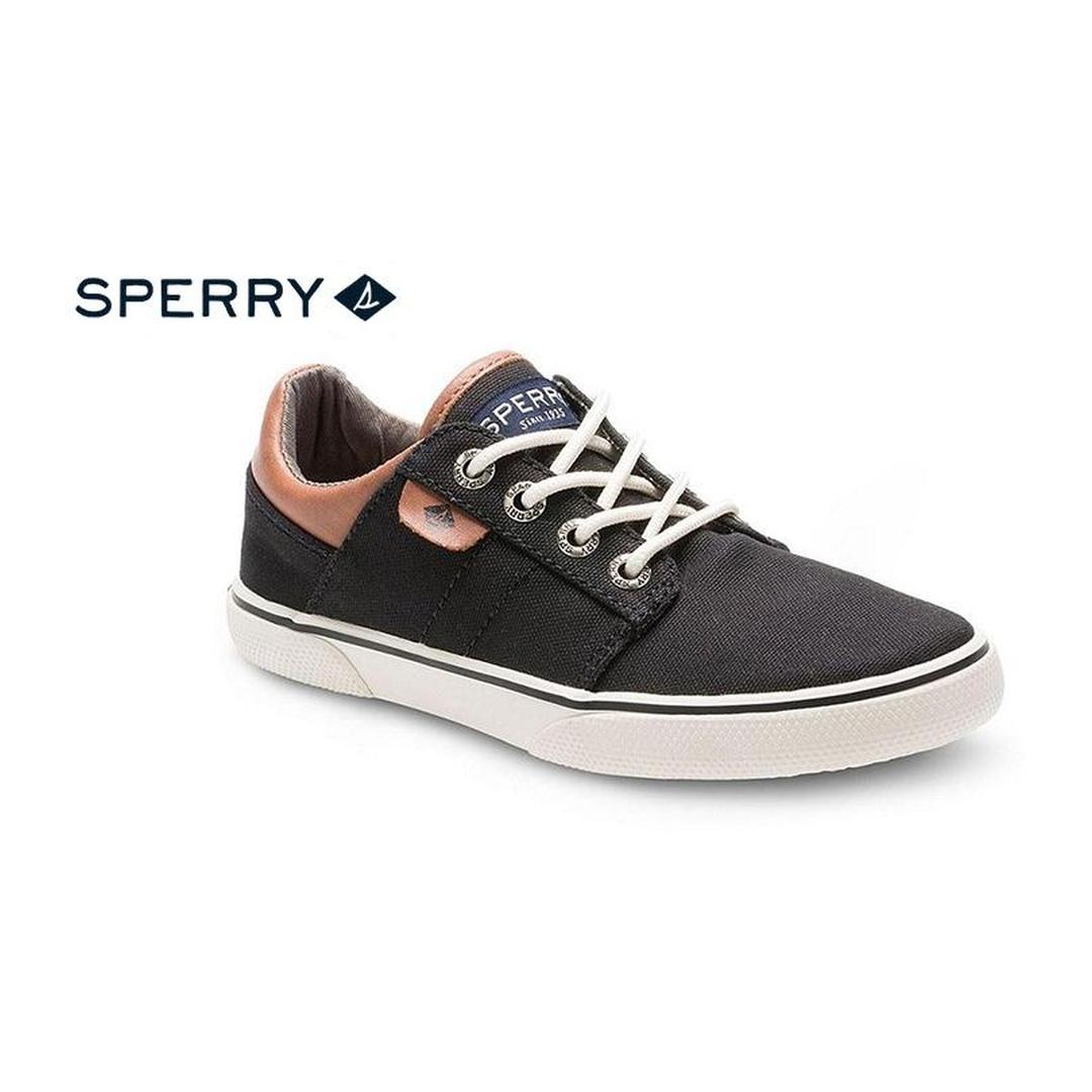 boys black sperrys