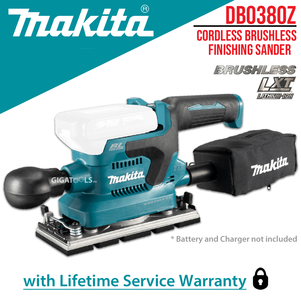 Makita DBO380Z Cordless Brushless Finishing Sander 1/3" Sheet 18V LXT