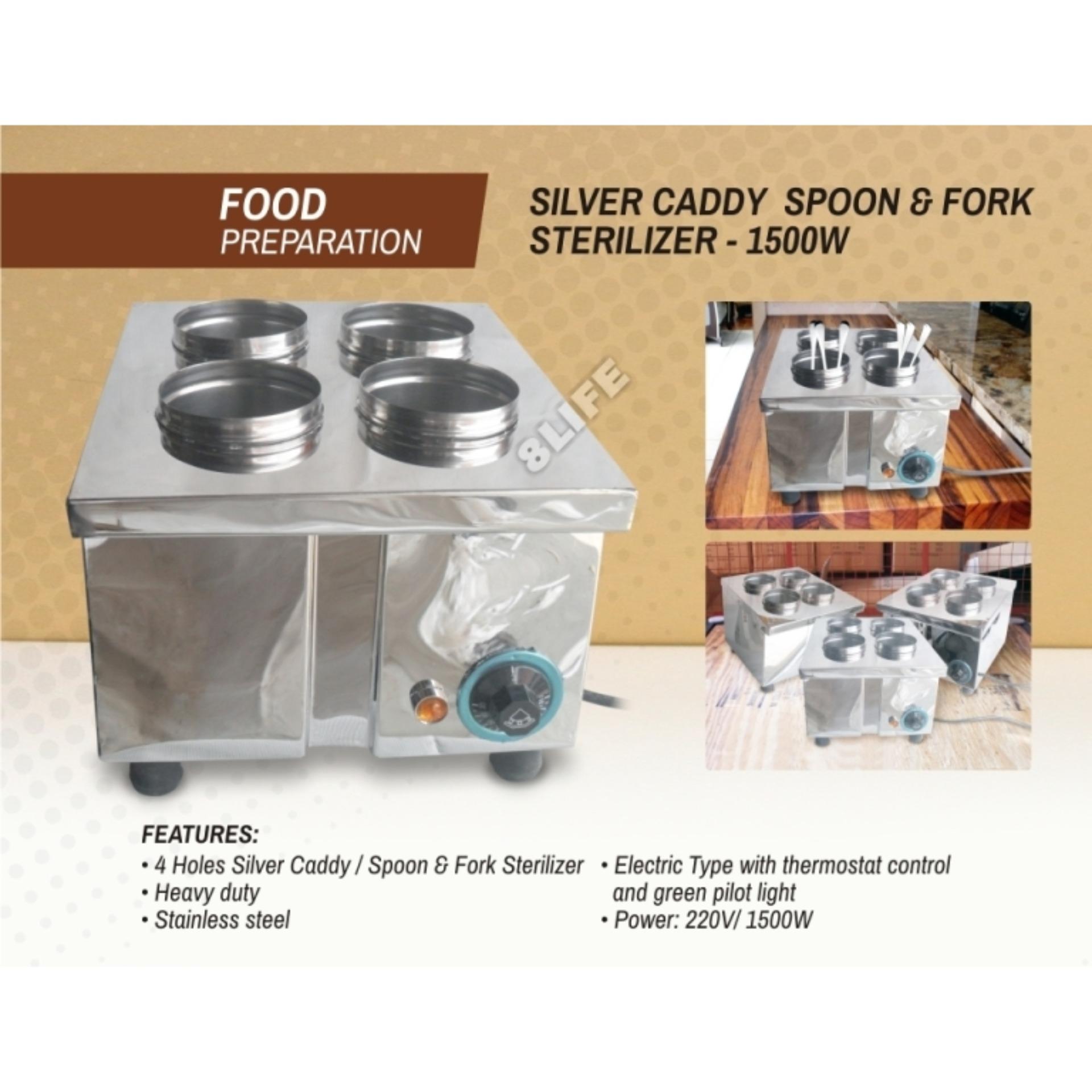 Stainless Spoon and Fork Sterilizer Spoon and Fork Heater Silver Caddy