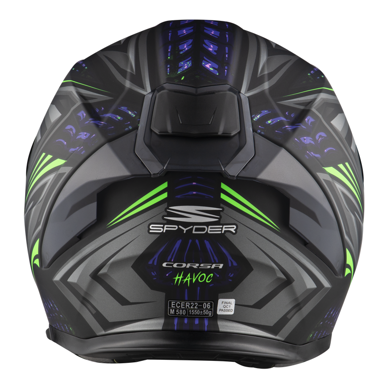 Spyder Alpha Half Face Motorcycle Helmet Black And Blue