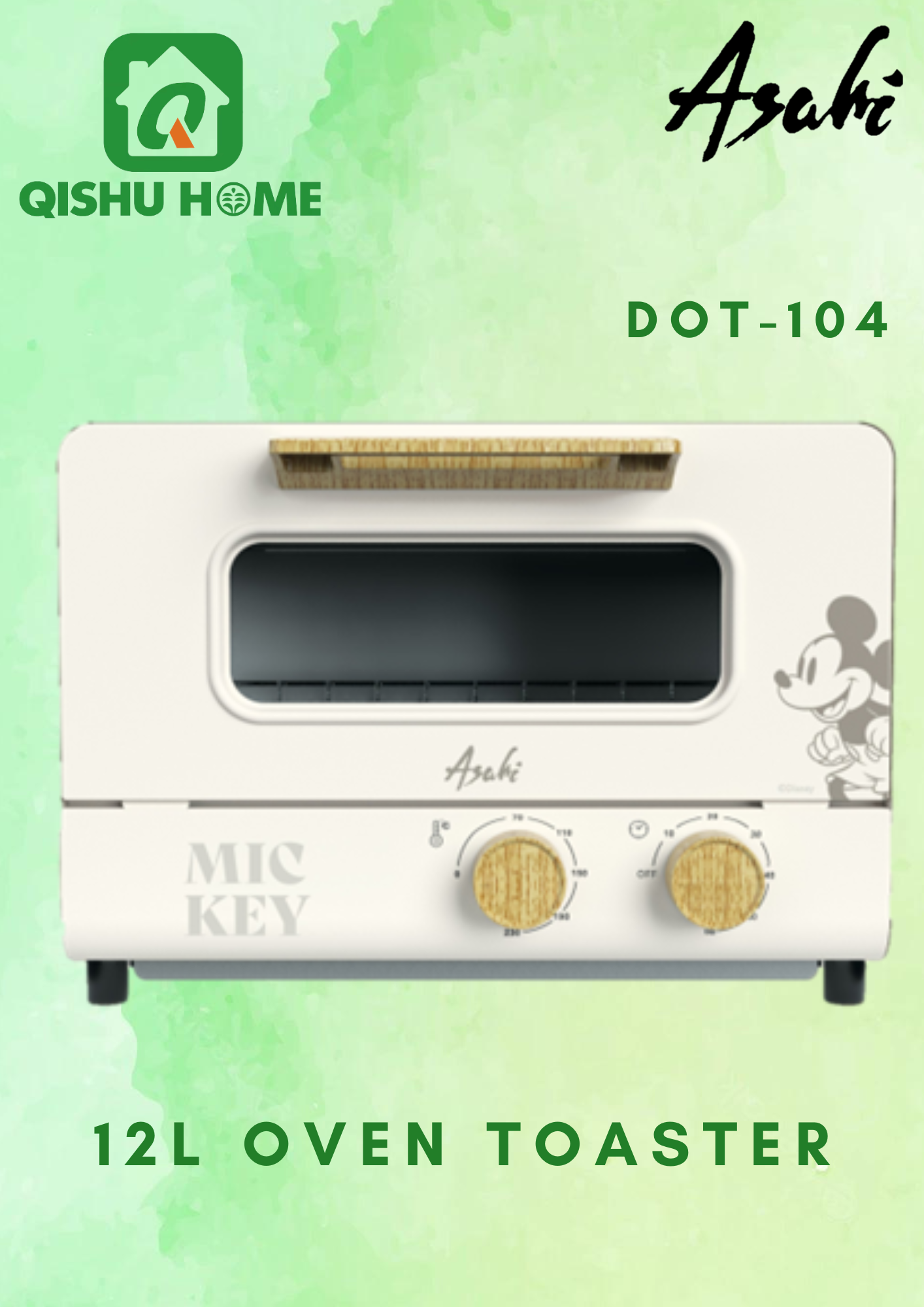 Asahi Disney 12L Oven Toaster Cream DOT-104 | Lazada PH