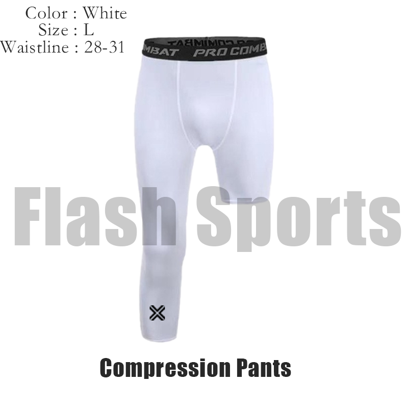 Men Compression Base Layer Running Tight Shorts Sport 3/4 Cropped Pant  Leggings Gym Basketball Fitness Exercise Cycling Trousers