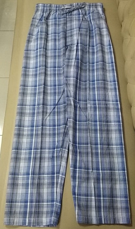 Puritan Flannel Pajama Pants Mens Mediul Blue Plaid 100 Cotton Drawstring   eBay