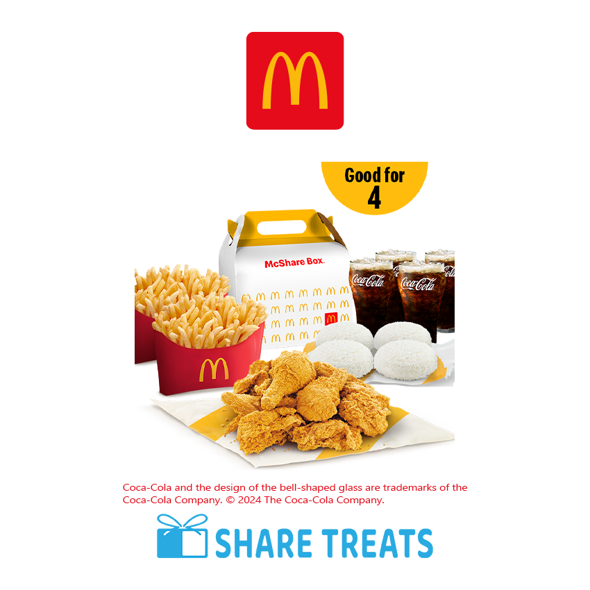 McDonald's McShare Bundle for 4 (SMS eVoucher) | Lazada PH