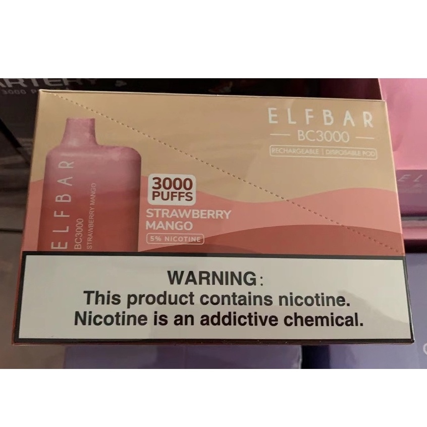 ELFBAR 3000 puffs disposable vape pod rechargeable elf bar legal FVFJ