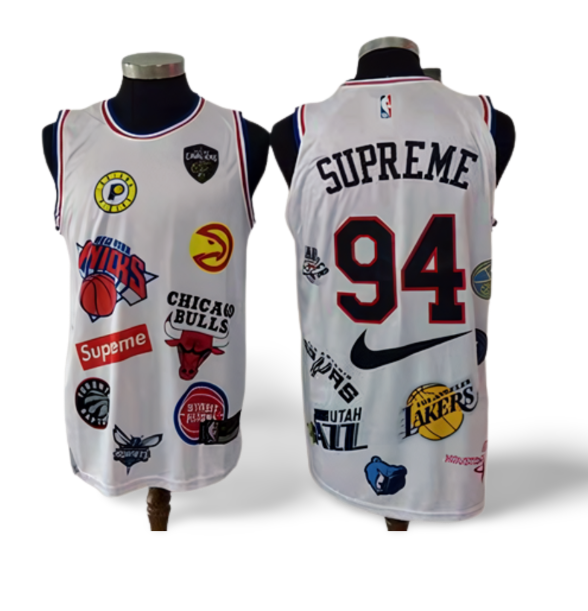 Supreme x Nike x NBA Teams Authentic Jersey 'White