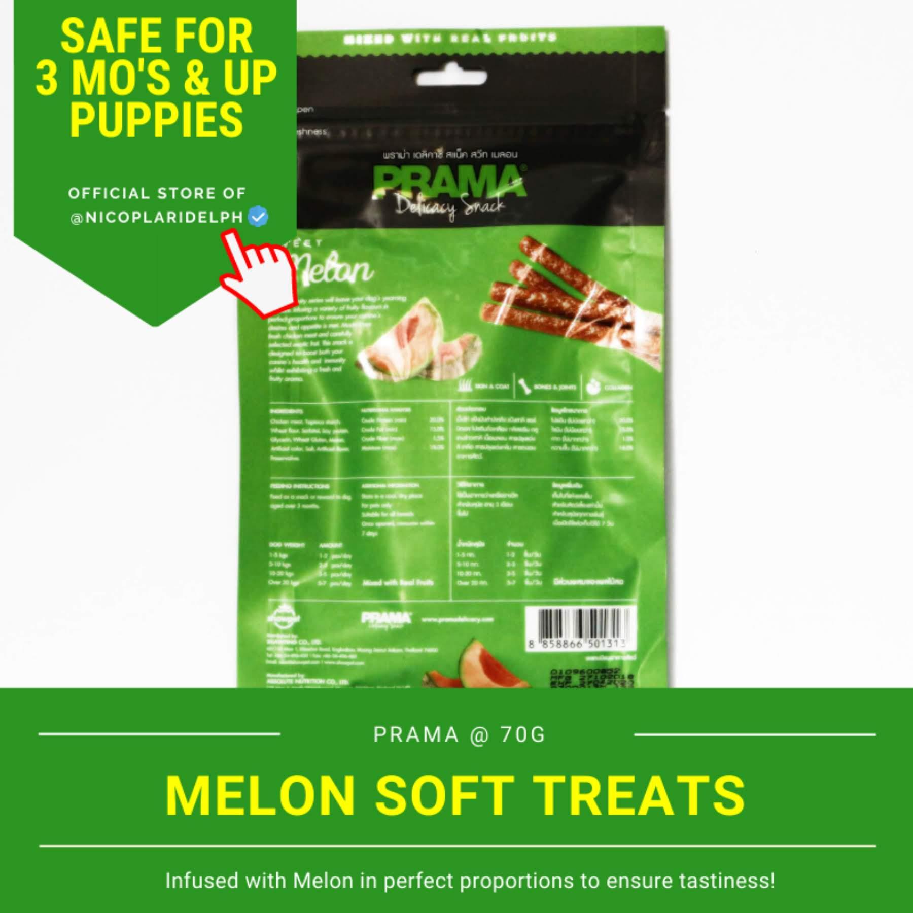 Prama Melon Delicacy Snack Made with Fresh Chicken Meat for Puppies and
