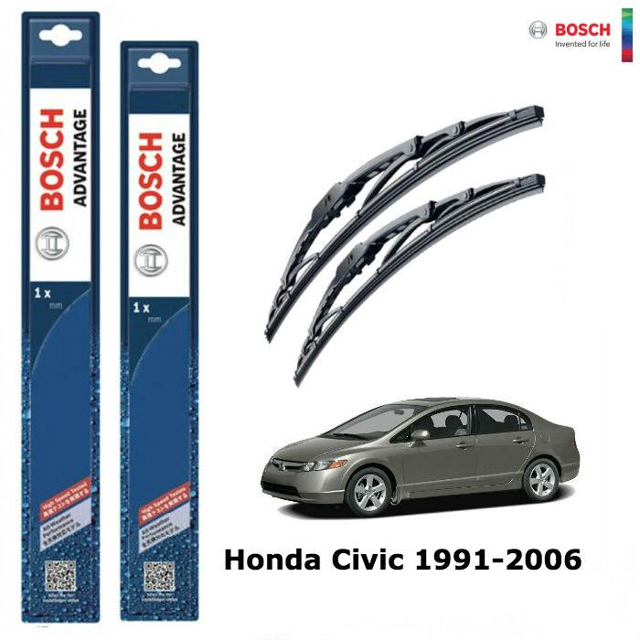 1991 honda civic hatchback wiper blade size