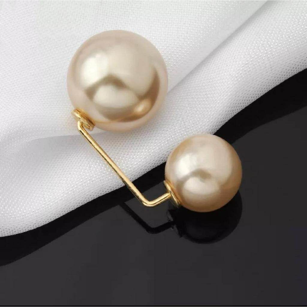 Fashion Pearl Brooch Ladies Pin Fixed Clothes Neckline Accessories