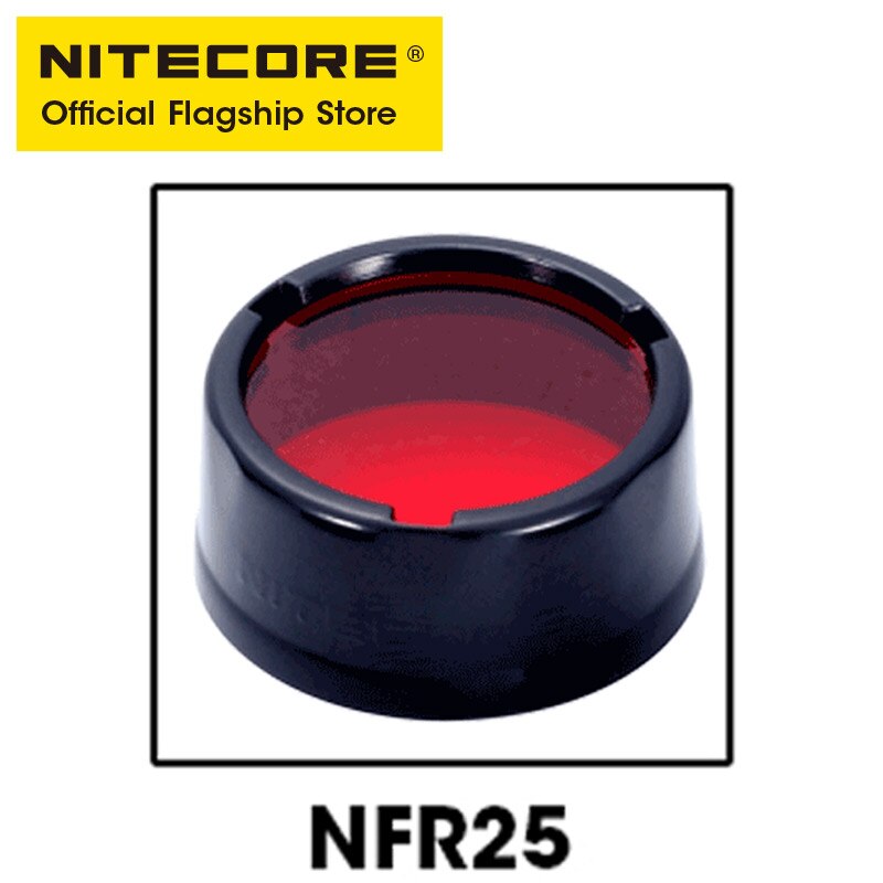 NITECORE 25.4mm Flashlight Filter Red Blue Green,Diffuser Traffic Wand NFR25 NFB25 NFG25 NFD25