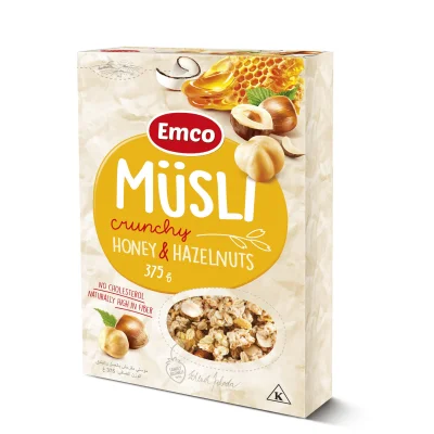 Emco Crunchy Cereals Honey and Hazelnuts (375g)